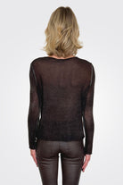 Reversible Cashmere Light Pullover - Brown Black by Avant Toi — view 4