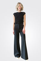 Ruffle Blouse - Black by Liviana Conti — view 3