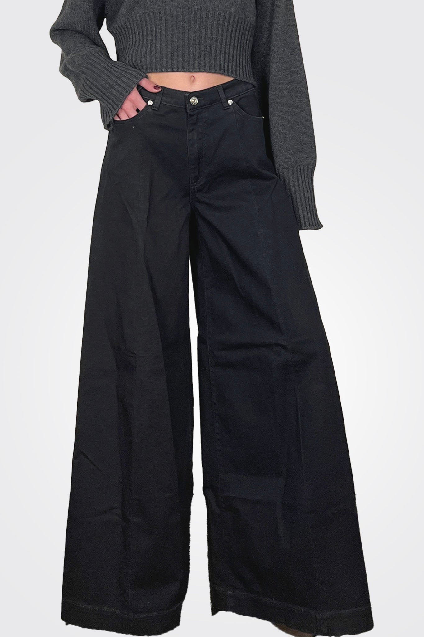 Nadia Pallazo Pant - Black by Nine In The Morning — alternate view