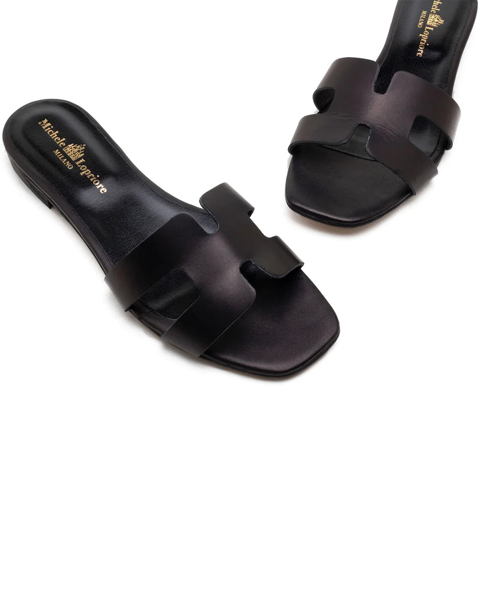 Creta H Slide - Leather Black by Michele Lopriore — alternate view