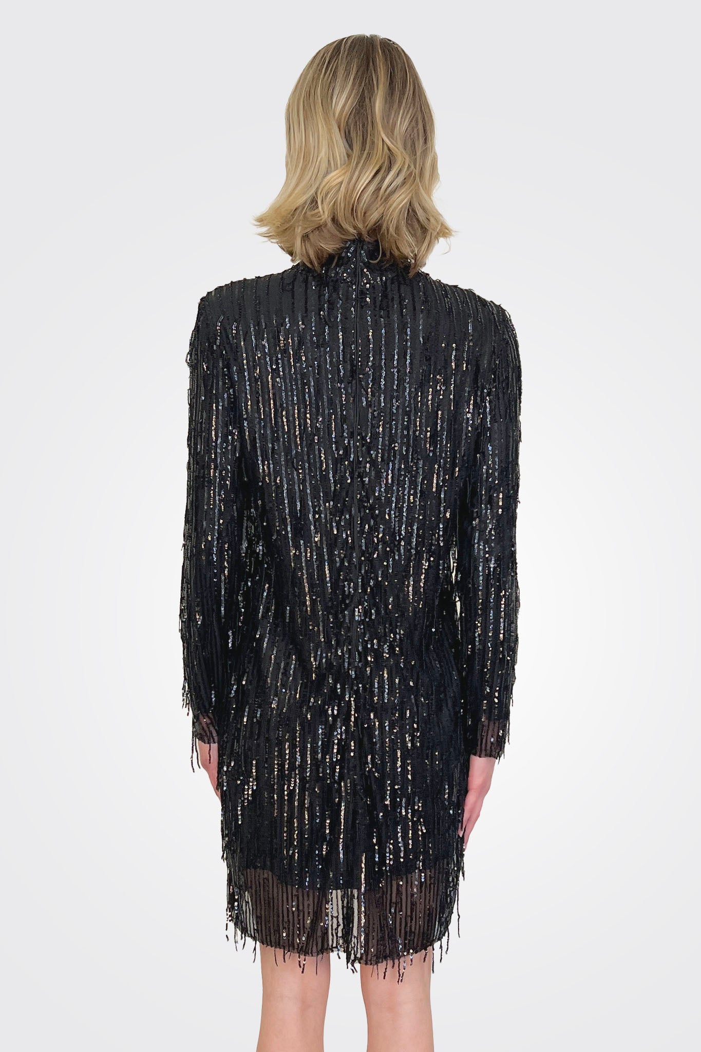 Short Sequin Dress - Black by MeiMeij — view 3