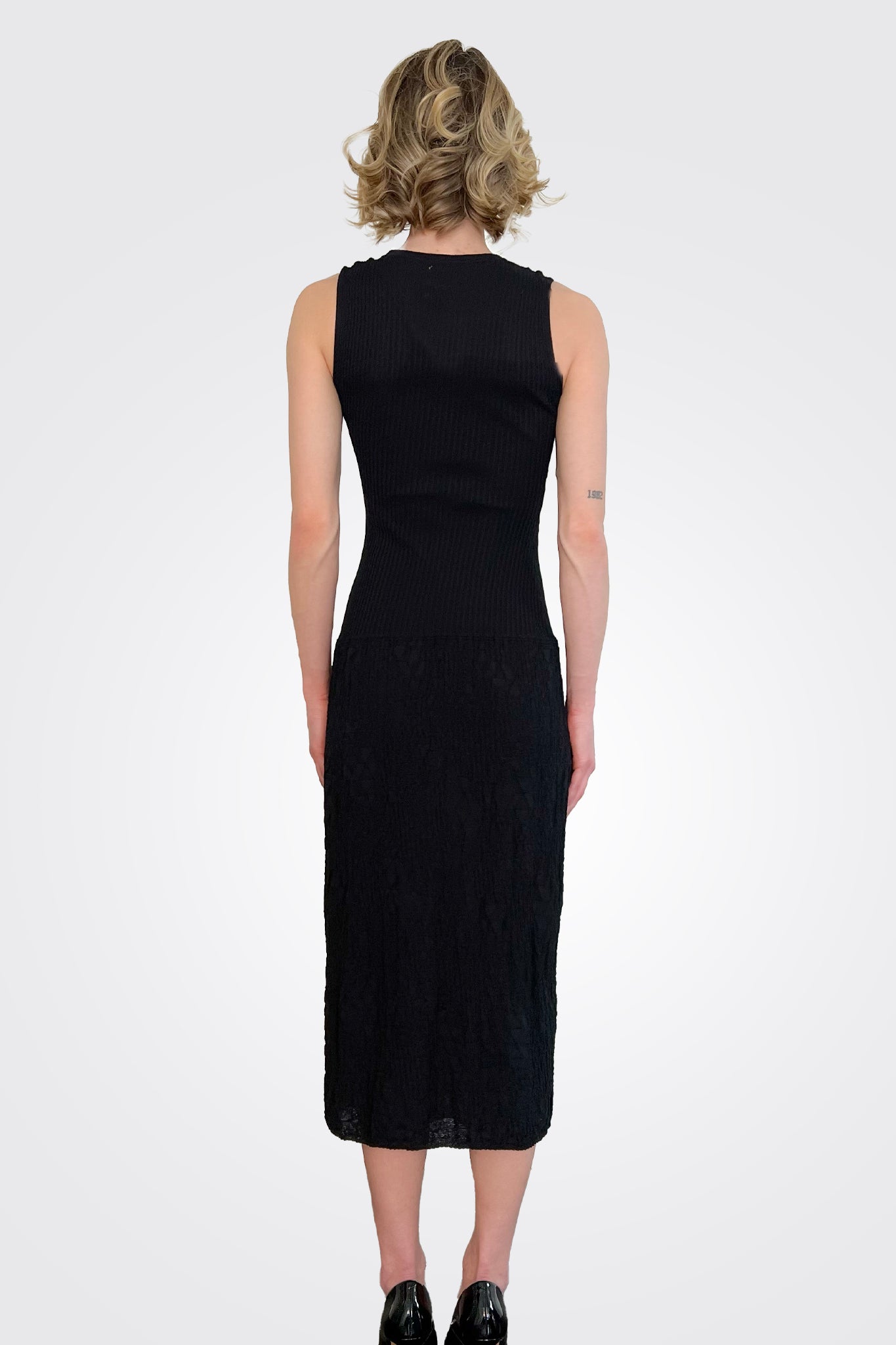 Knit Midi Dress - Black by Missoni — view 3