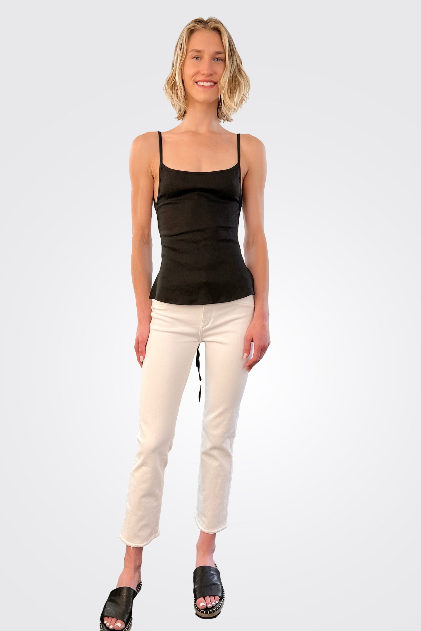 K.M. Tie Wrap Top - Black by Anemos — view 3