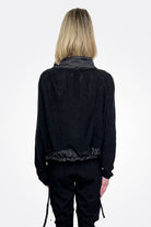 Quilt Detail Knit Sweater - Black by Rundholz — view 3