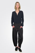 Baggy Leg Comfort Trousers - Black by Transit Par-Such | 25 South Boutiques