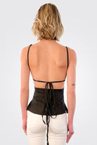 K.M. Tie Wrap Top - Black by Anemos — alternate view