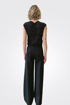 Ruffle Blouse - Black by Liviana Conti — view 4