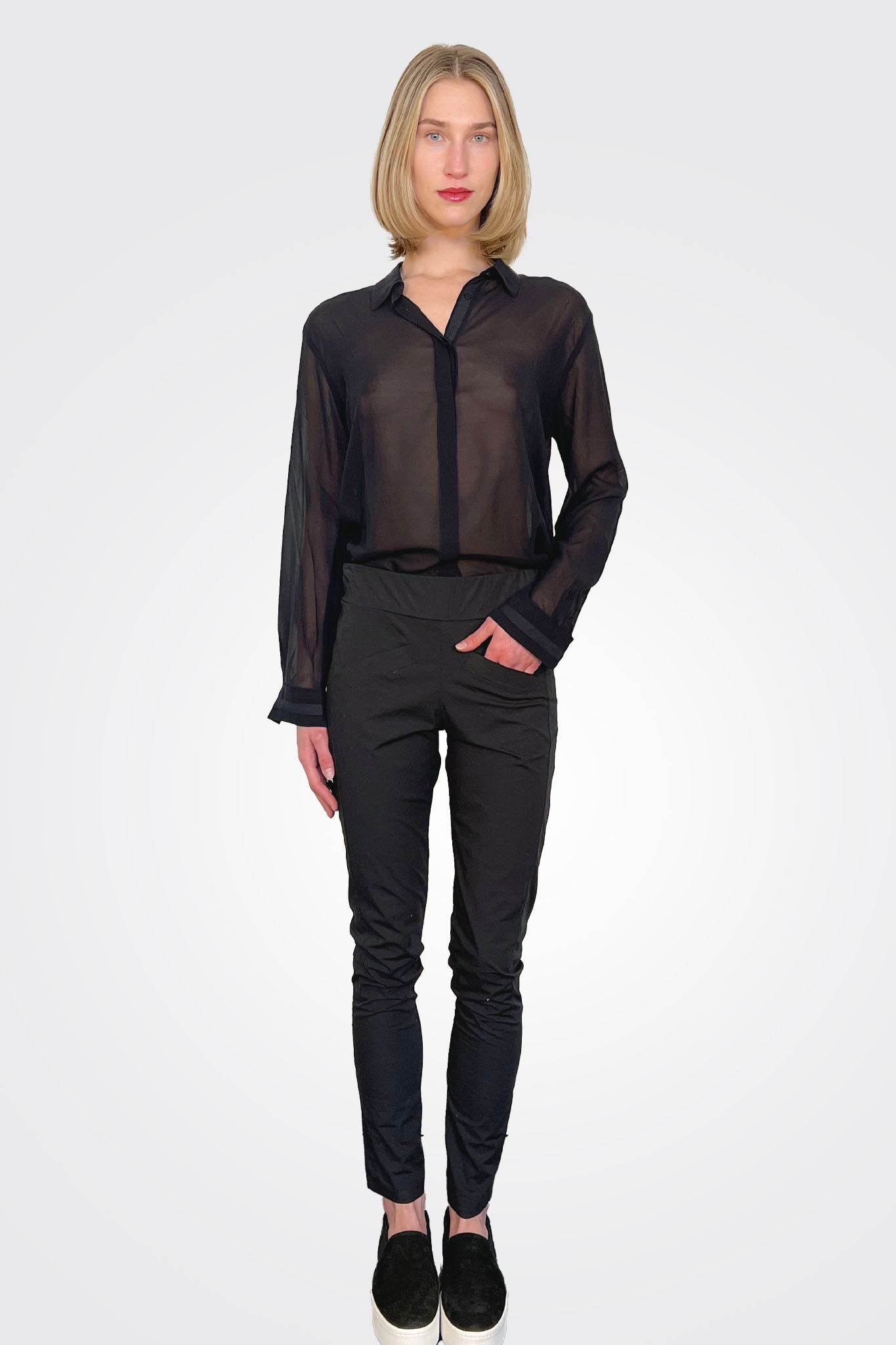Elastic Waist Pants - Black by Kristensen | 25 South Boutiques