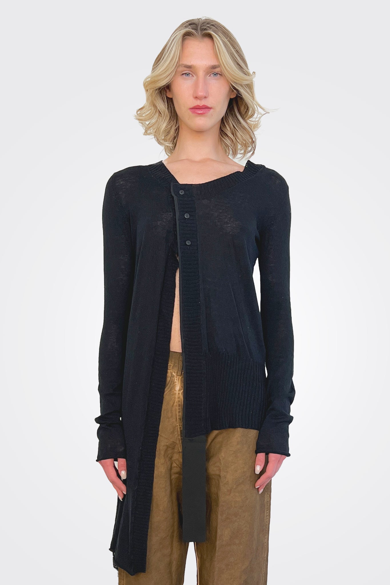 Asymmetrical Cardigan - Black by Serie Numerica | 25 South Boutiques