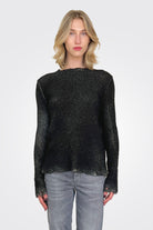 Reversible Knit Pullover - Black Grey by Avant Toi | 25 South Boutiques