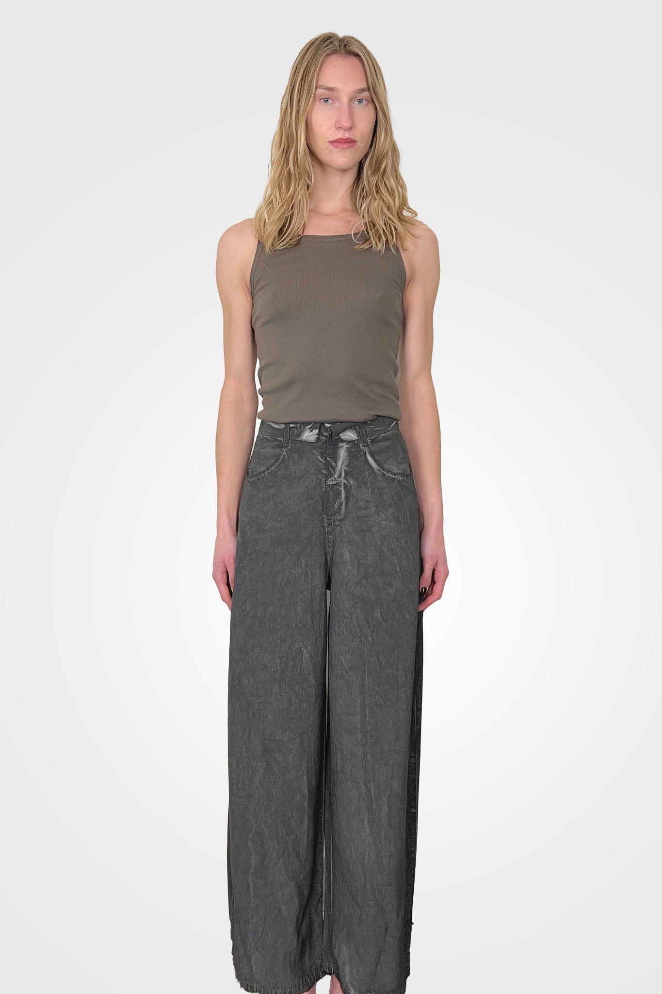 Greige Tie Dye Palazzo Trousers - Black by Transit Par-Such | 25 South Boutiques
