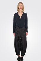 Baggy Leg Comfort Trousers - Black by Transit Par-Such — alternate view