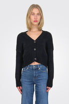 Jac Cropped Knit Cardigan - Black by Wooden Ships | 25 South Boutiques