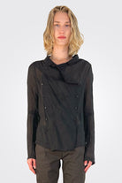 Side Buttoned Blouse - Black by Rundholz | 25 South Boutiques