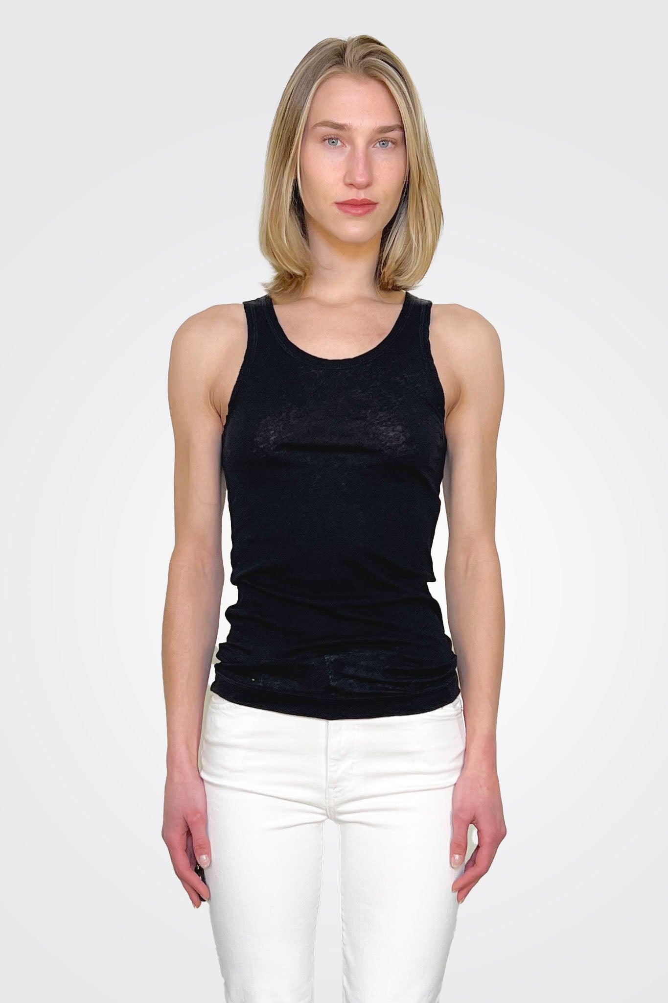 Cotton Mix Tank - Black by Private 0204 | 25 South Boutiques