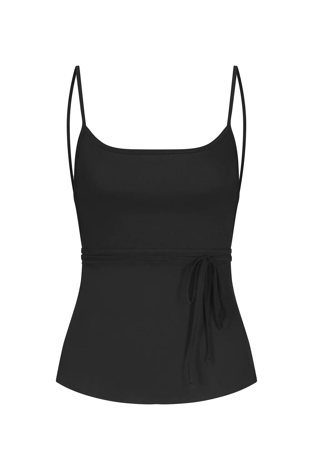 K.M. Tie Wrap Top - Black by Anemos — view 4