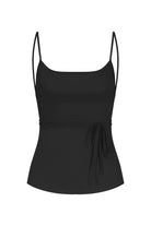 K.M. Tie Wrap Top - Black by Anemos — view 4