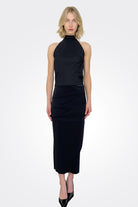 Divio Midi Skirt - Black by Chiara Boni | 25 South Boutiques
