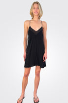 V Neck Mini Dress - Black by Stark X | 25 South Boutiques