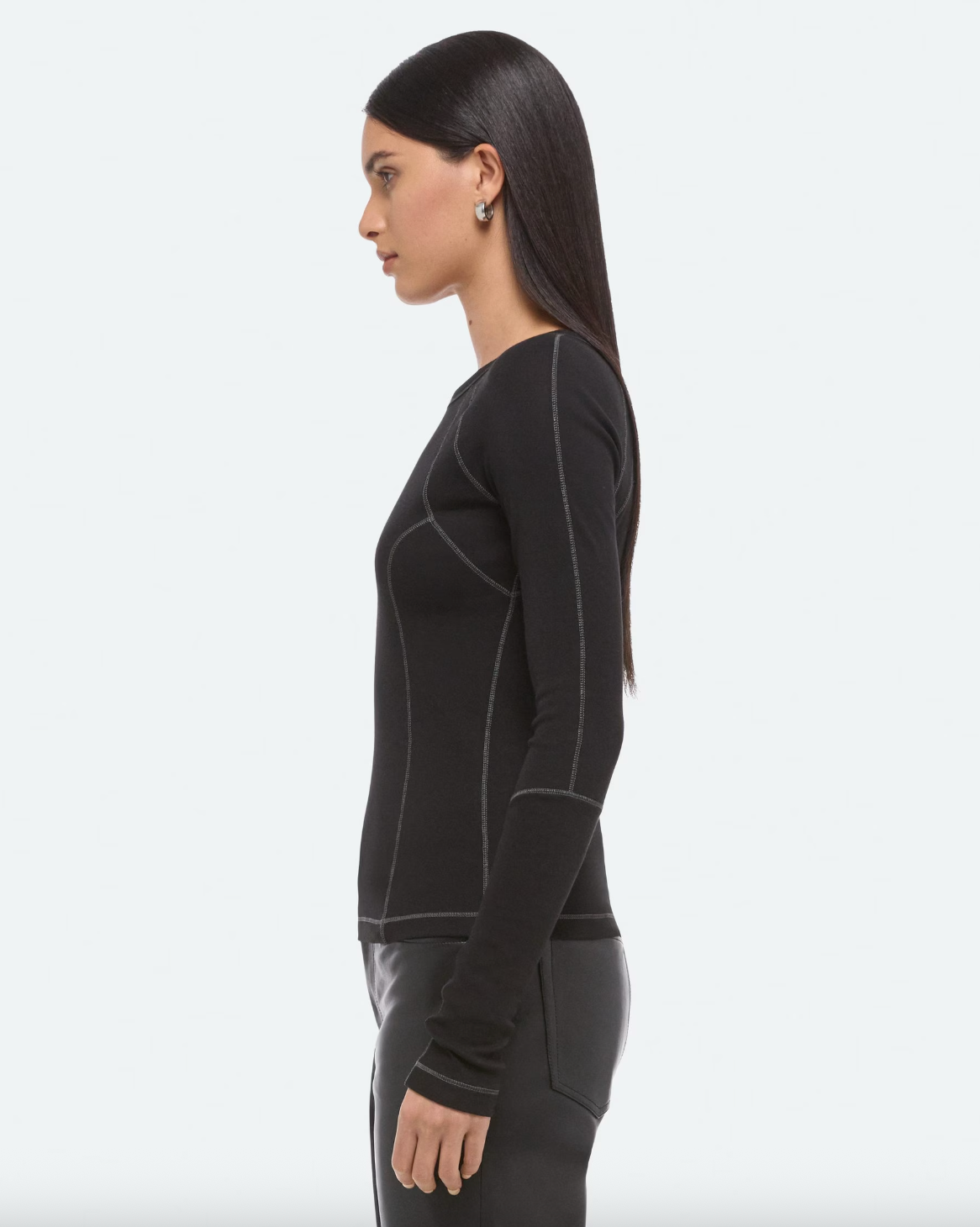 BMX Raglan Top - Black by Helmut Lang — alternate view