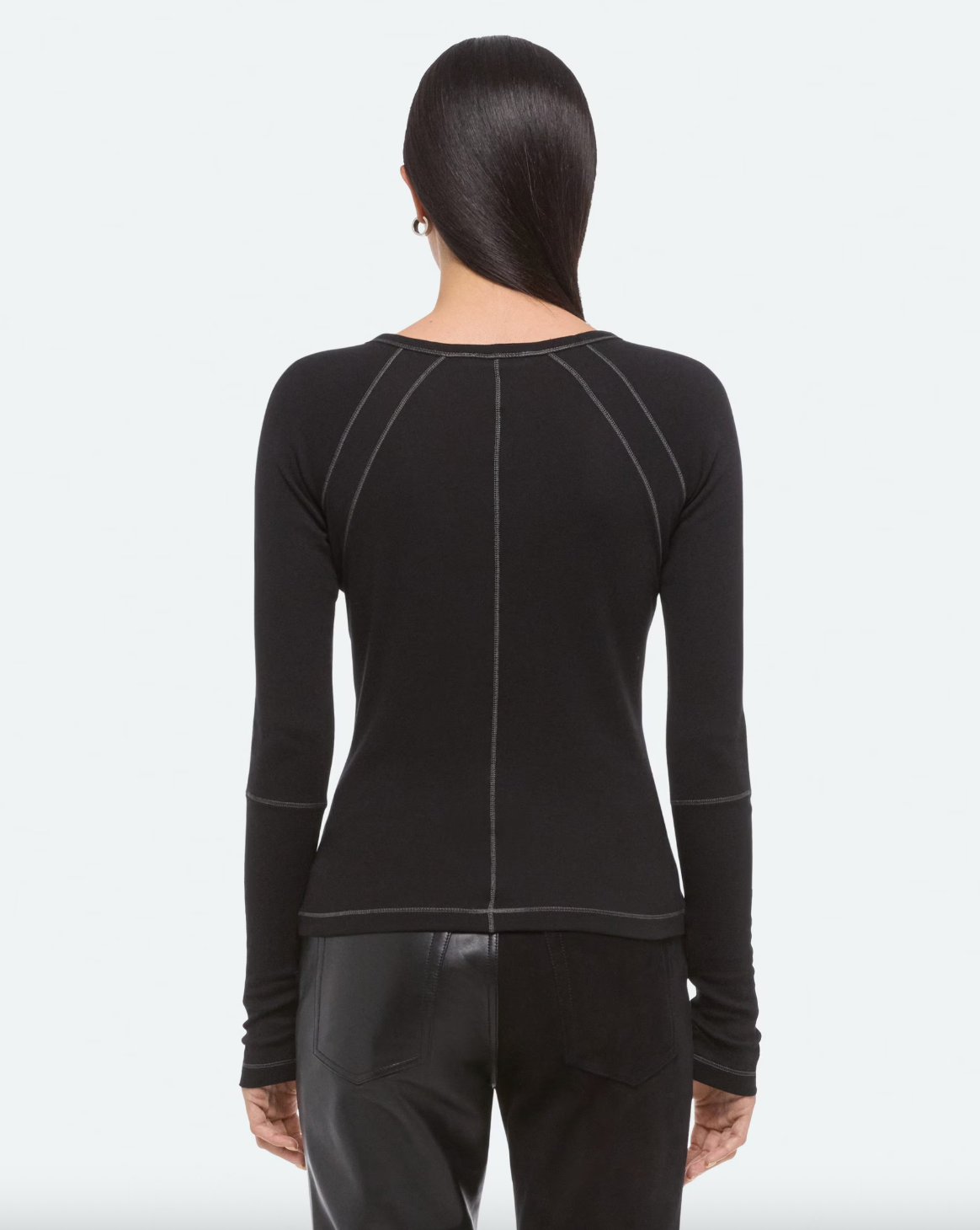 BMX Raglan Top - Black by Helmut Lang — view 3