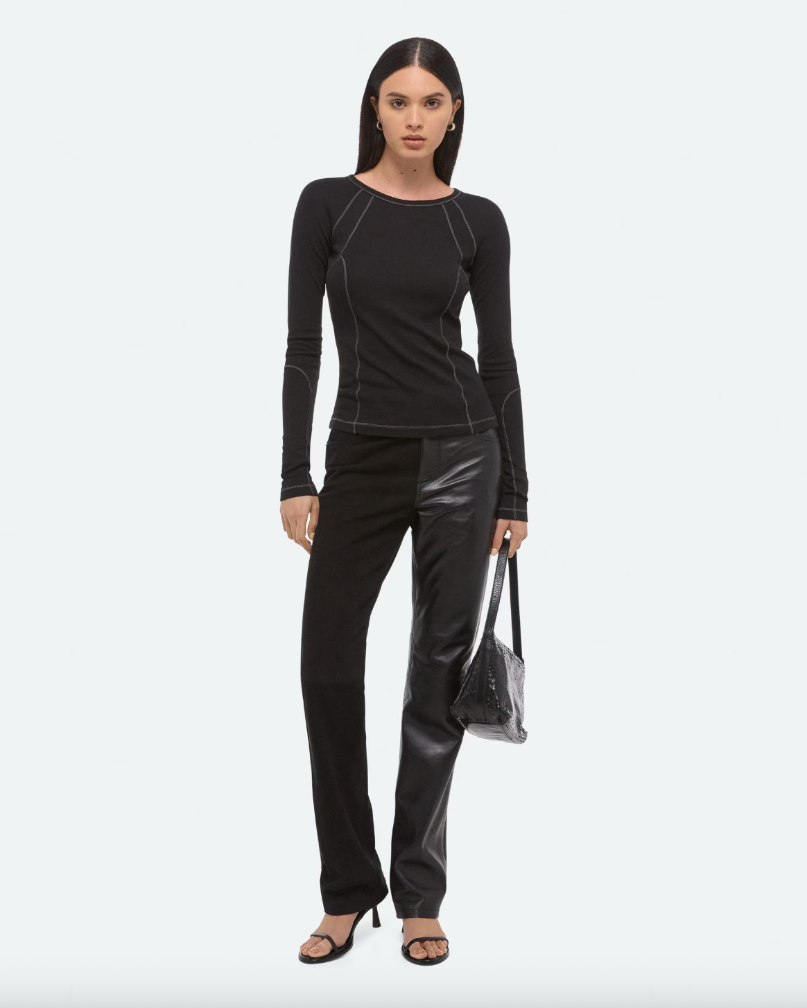 BMX Raglan Top - Black by Helmut Lang — view 4
