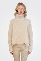 Boxy Knit Sweater - Bone Melange by Rundholz — alternate view