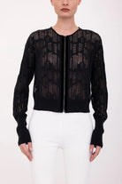 Bonsai Distressed Cotton Hemp Jacket - Black by Elaine Kim — alternate view