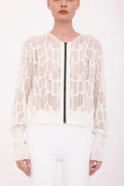 Bonsai Distressed Cotton Hemp Jacket - White by Elaine Kim — alternate view