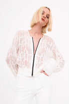 Bonsai Distressed Cotton Hemp Jacket - White by Elaine Kim | 25 South Boutiques