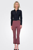Olga Cropped Flare Pant - Bourdeaux by Elaine Kim — alternate view