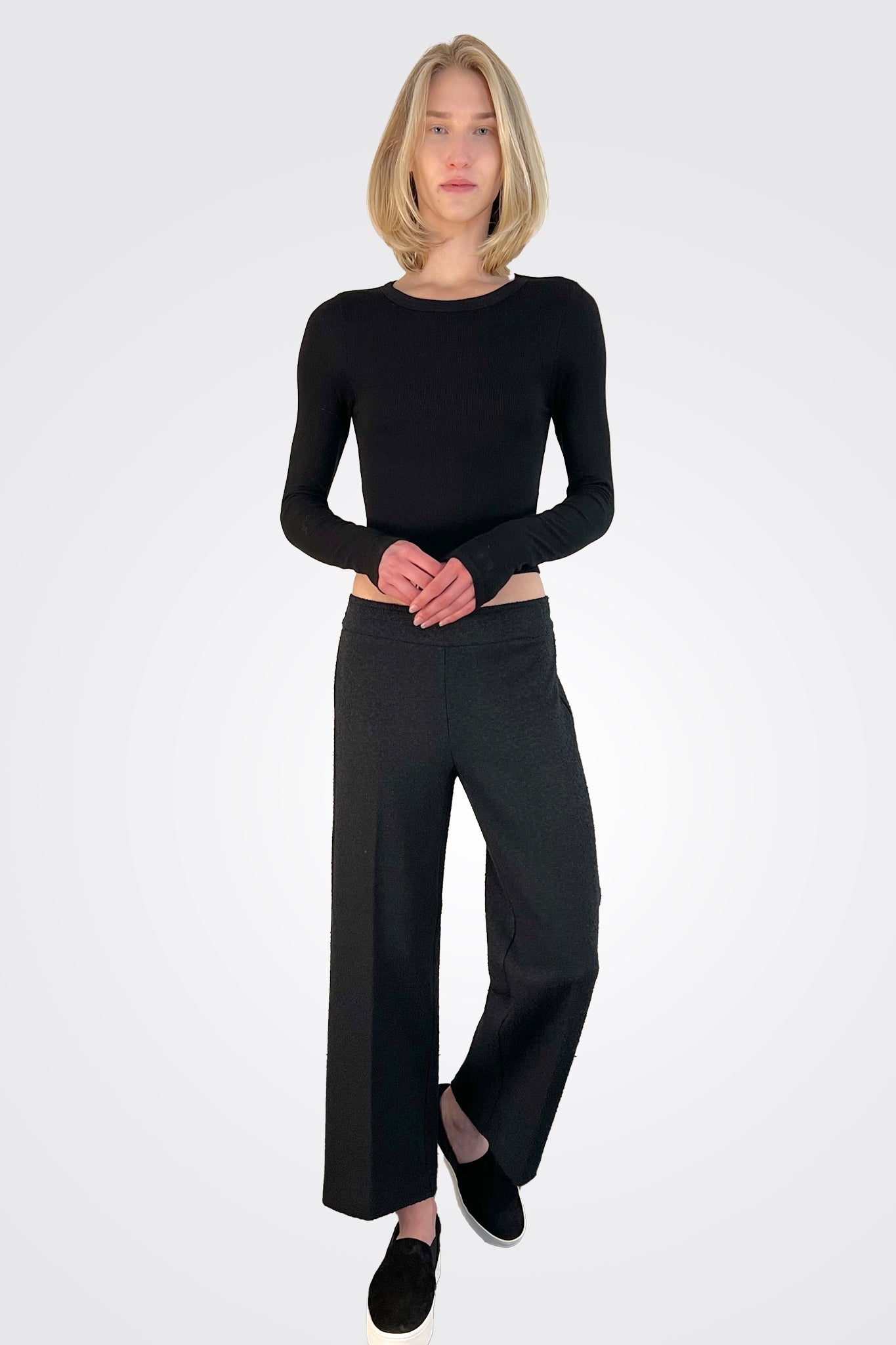 Alex Boucle Pant - Black by Avenue Montaigne — view 4