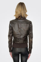 High Neck Bomber Leather Jacket - Box by Giorgio Brato — view 3