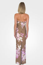 Alfy Strapless Maxi Dress - Brown Pink by Rococo Sand — alternate view