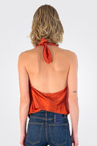 Harriet Halter Tank - Burnt Rust by Ramy Brook — view 3