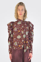 Brea Blouse - Heliotrope Red by Ulla Johnson | 25 South Boutiques
