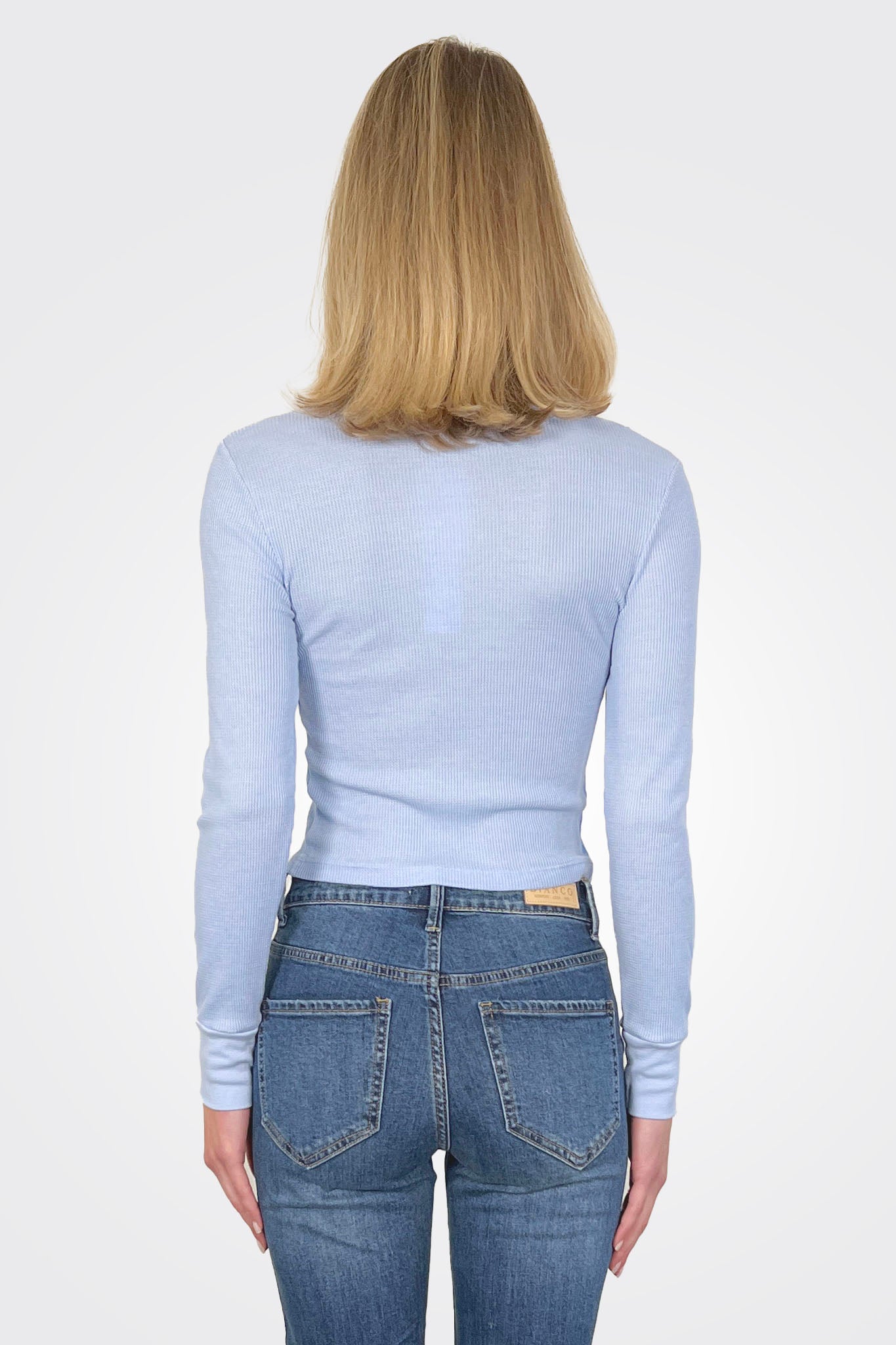 Palmer Crop Crew Tee - Breeze by Michael Stars — alternate view