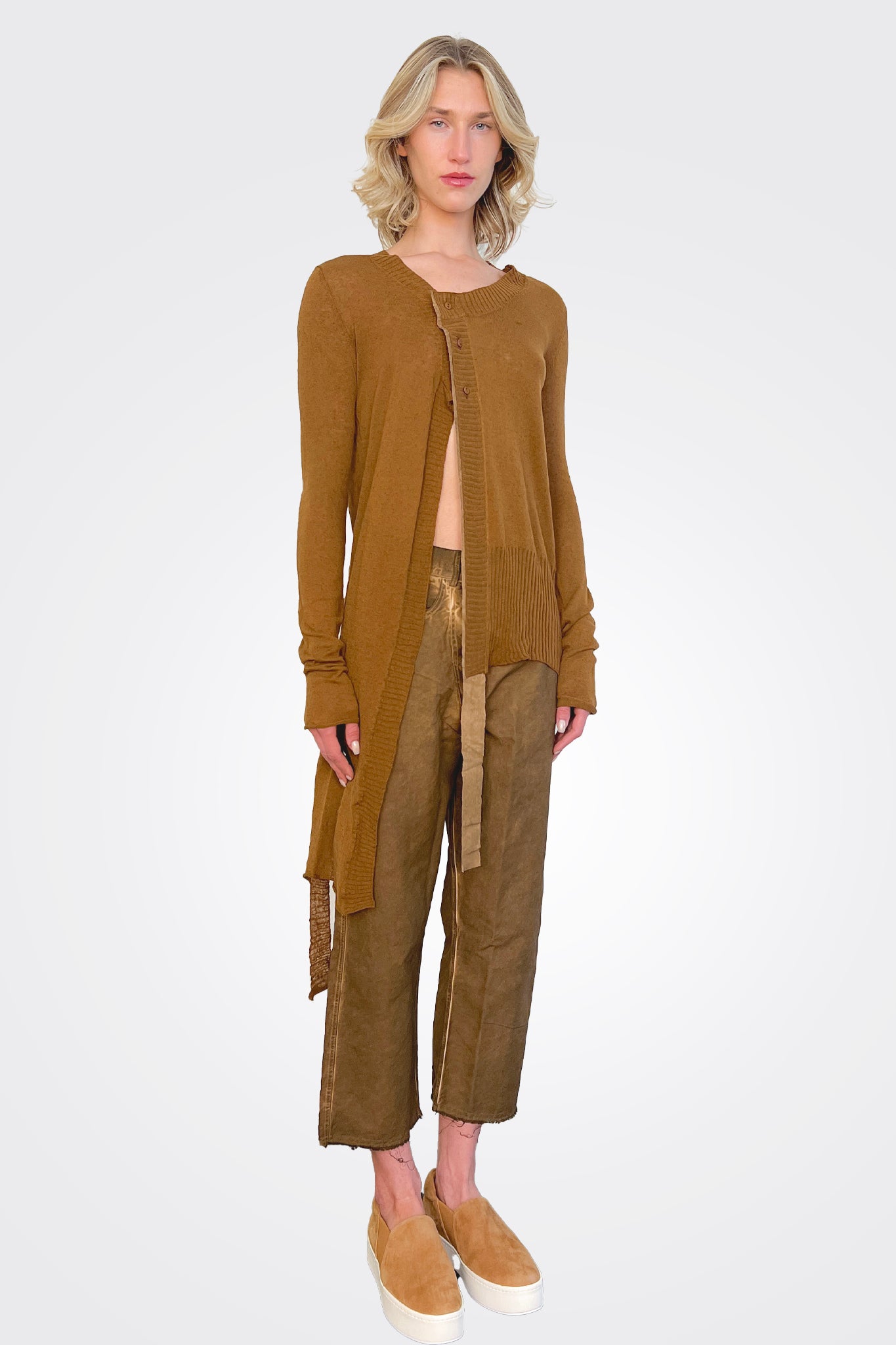 Asymmetrical Cardigan - Bark by Serie Numerica — alternate view