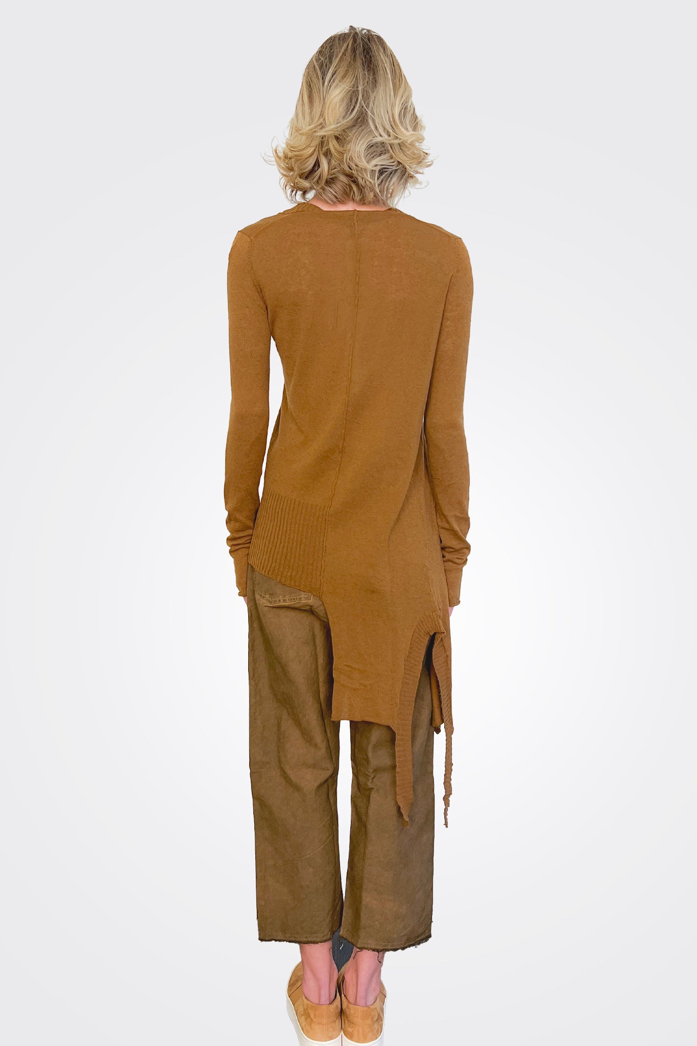 Asymmetrical Cardigan - Bark by Serie Numerica — view 3