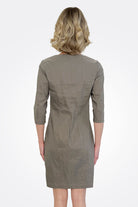 Sleeve Sheath Dress - Brown by Sarah Pacini — view 3