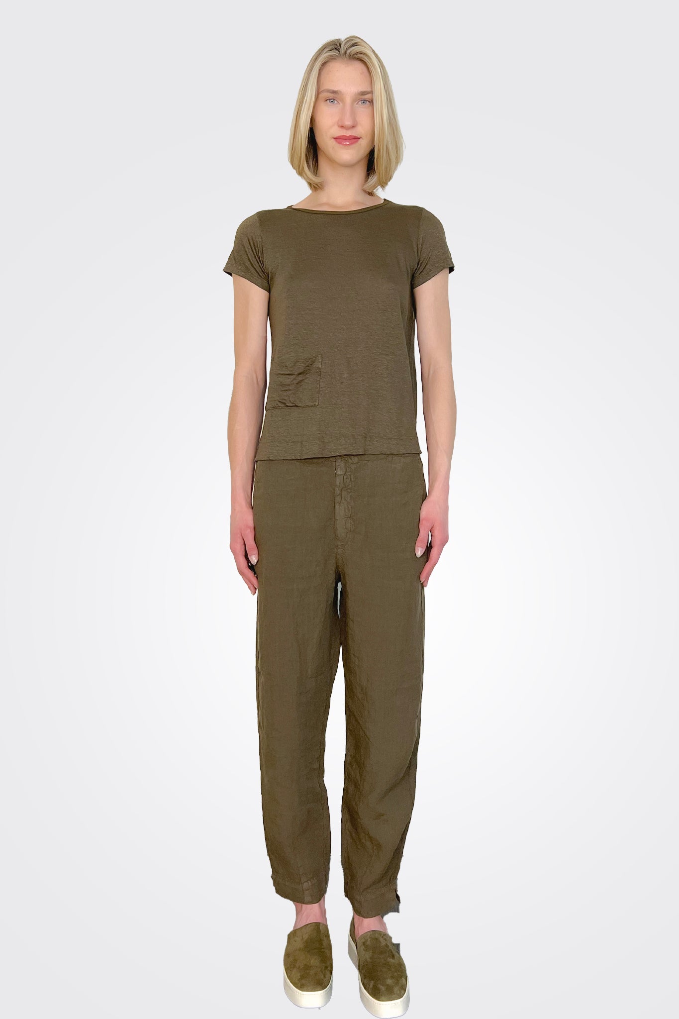 Linen Pocket Pants - Brown by Transit Par-Such | 25 South Boutiques