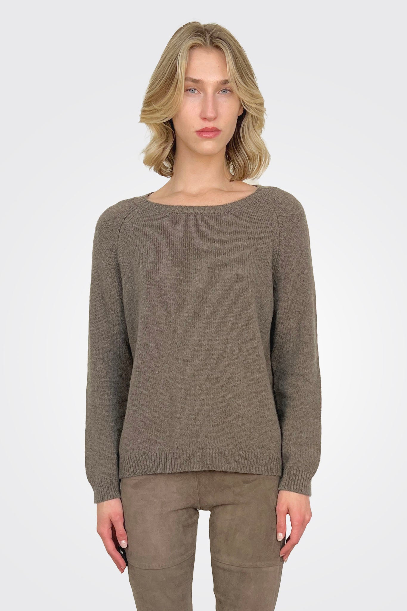 Wide Crew Neck Sweater - Brown by Private 0204 | 25 South Boutiques