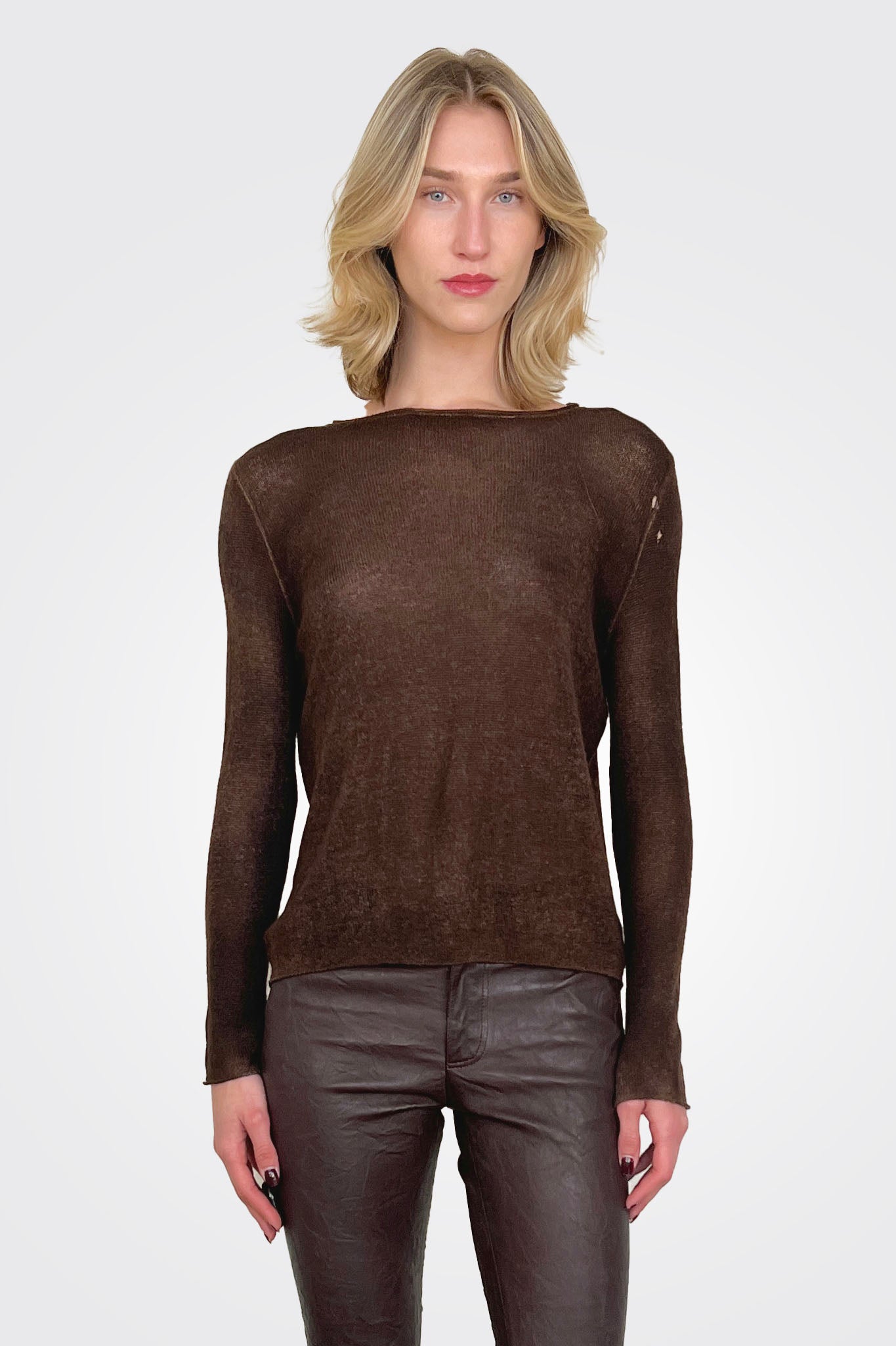 Reversible Cashmere Light Pullover - Brown Black by Avant Toi | 25 South Boutiques