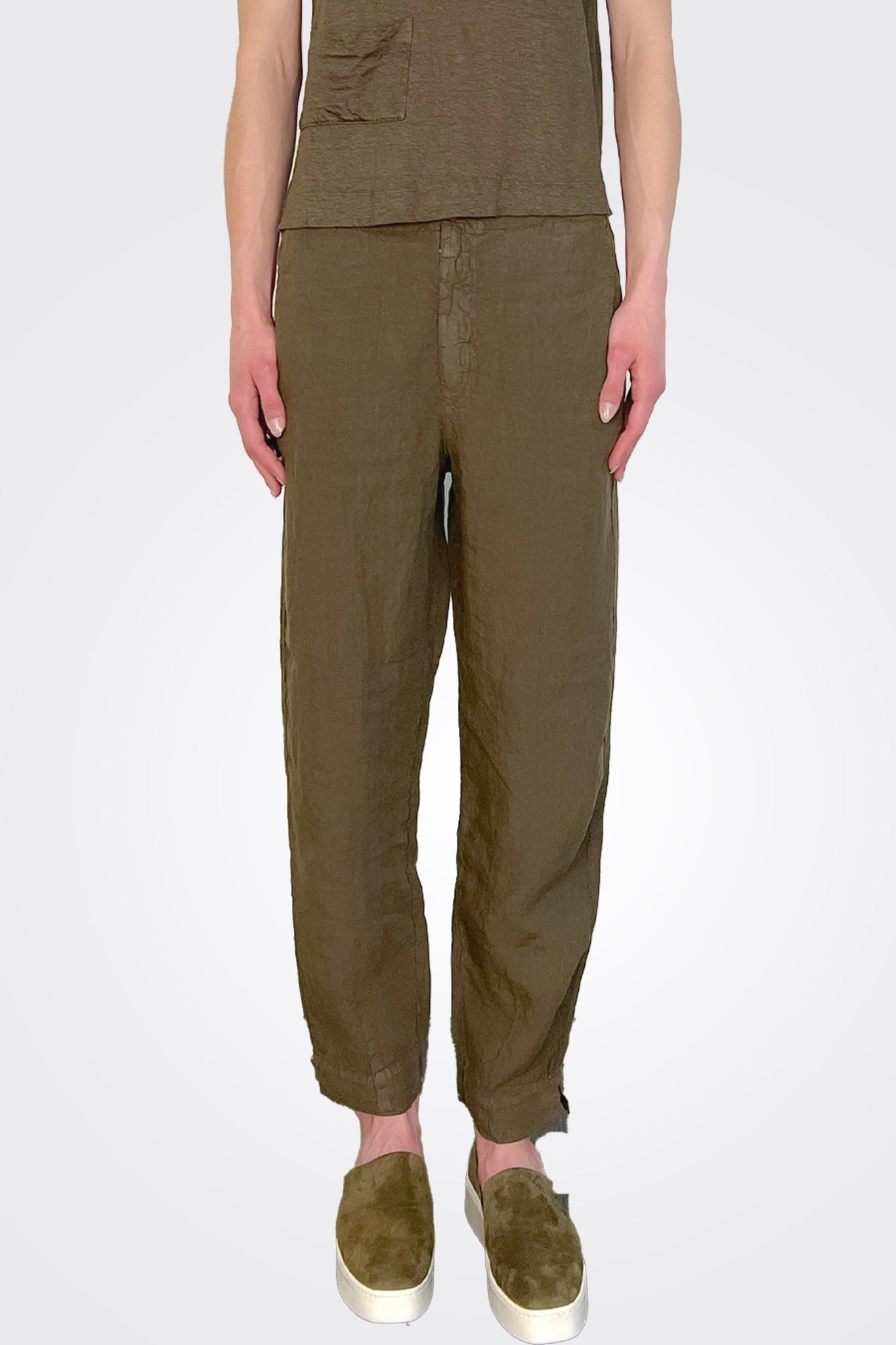 Linen Pocket Pants - Brown by Transit Par-Such — alternate view