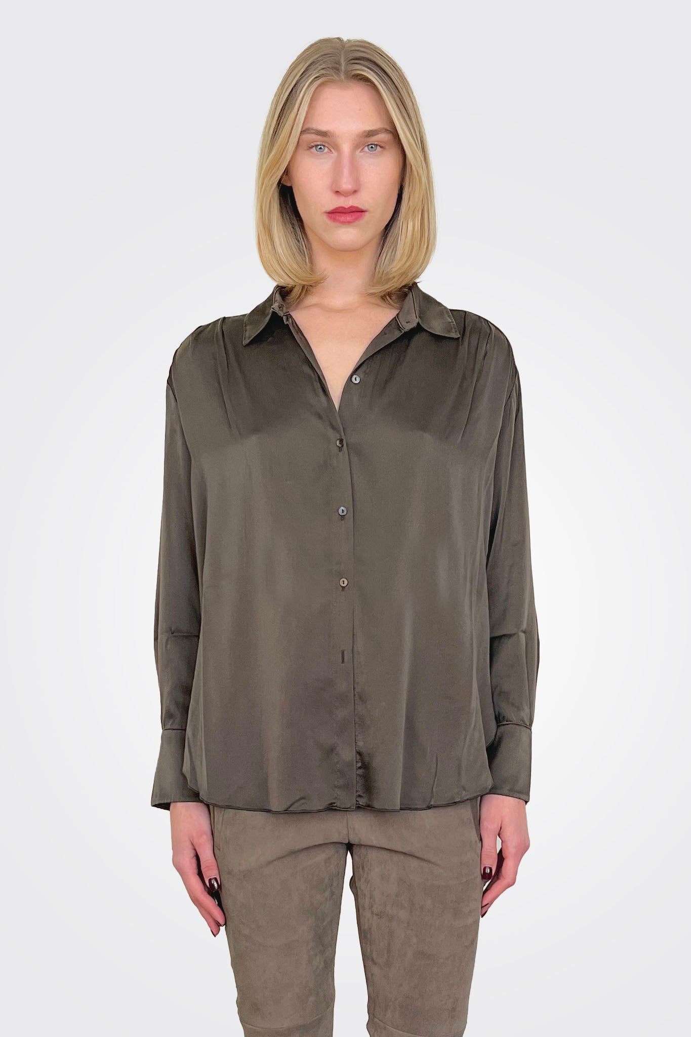 Silk Blouse - Brown by Tandem | 25 South Boutiques