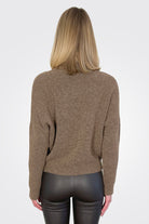 High Neck Alpaca Wool Sweater - Brown by Transit Par-Such — alternate view