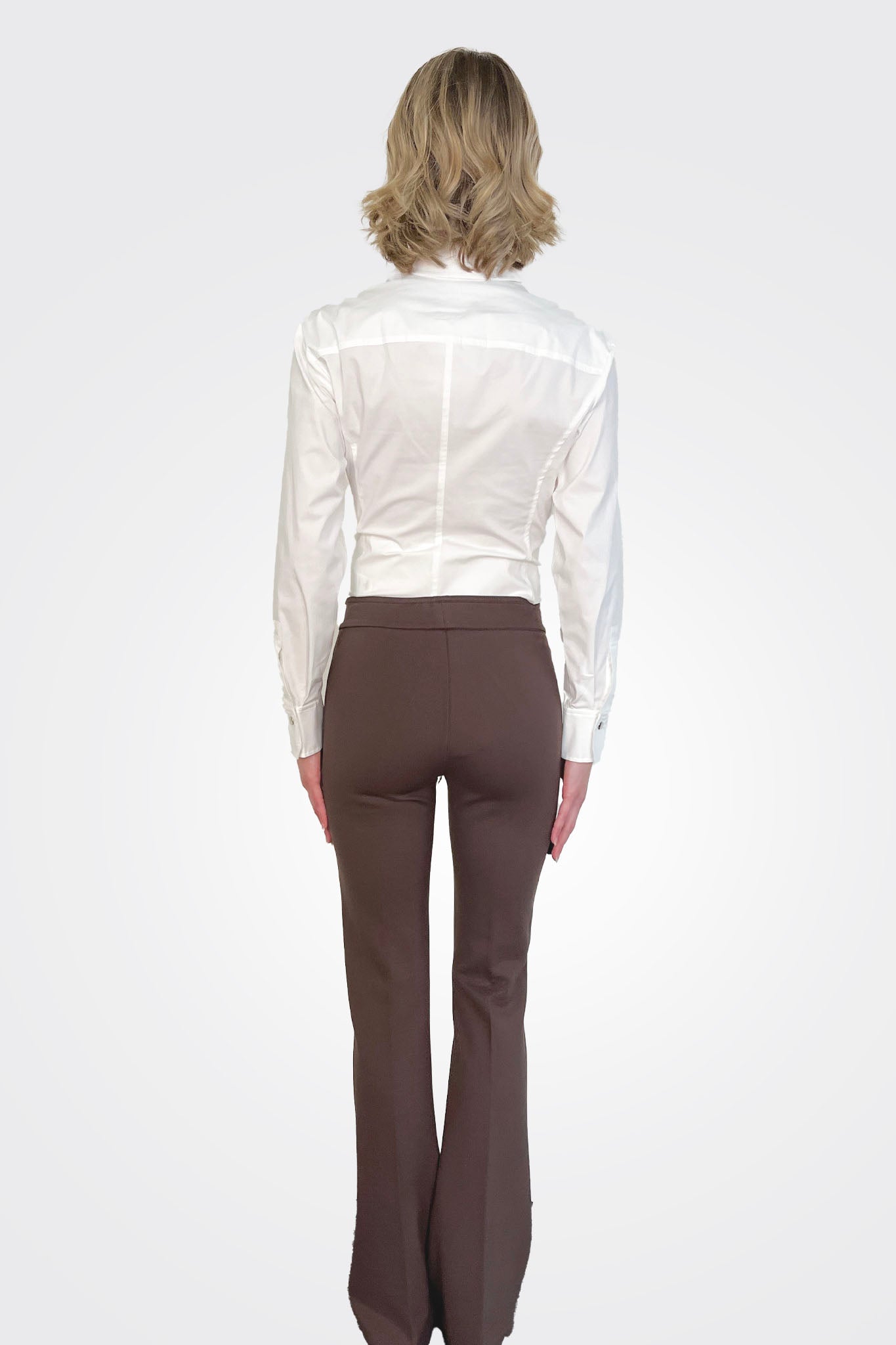 Bellini 4 Way Stretch Pants - Brown by Avenue Montaigne — view 3