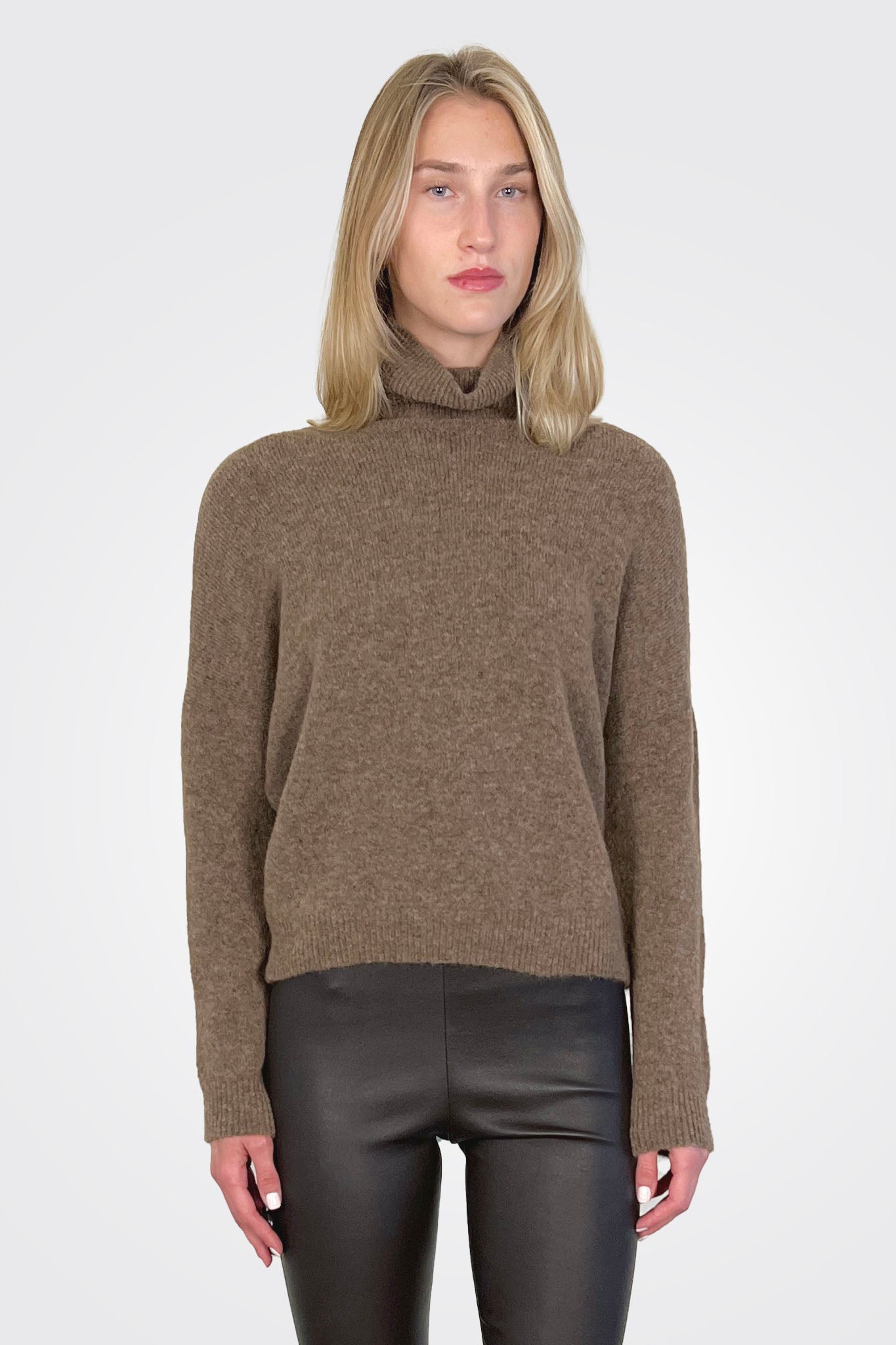 High Neck Alpaca Wool Sweater - Brown by Transit Par-Such | 25 South Boutiques