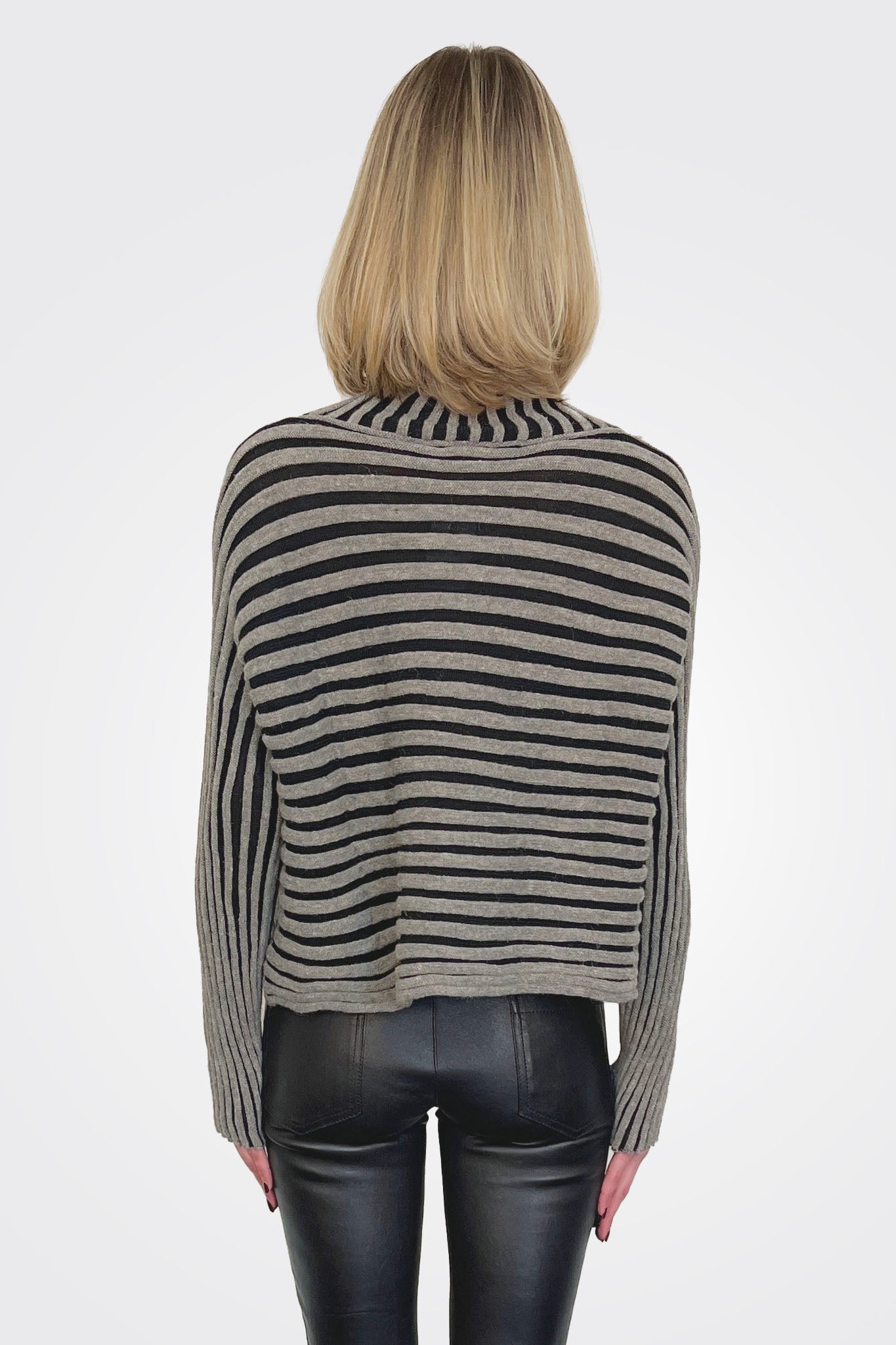 Striped Turtleneck - Black Storm by Matthildur — alternate view