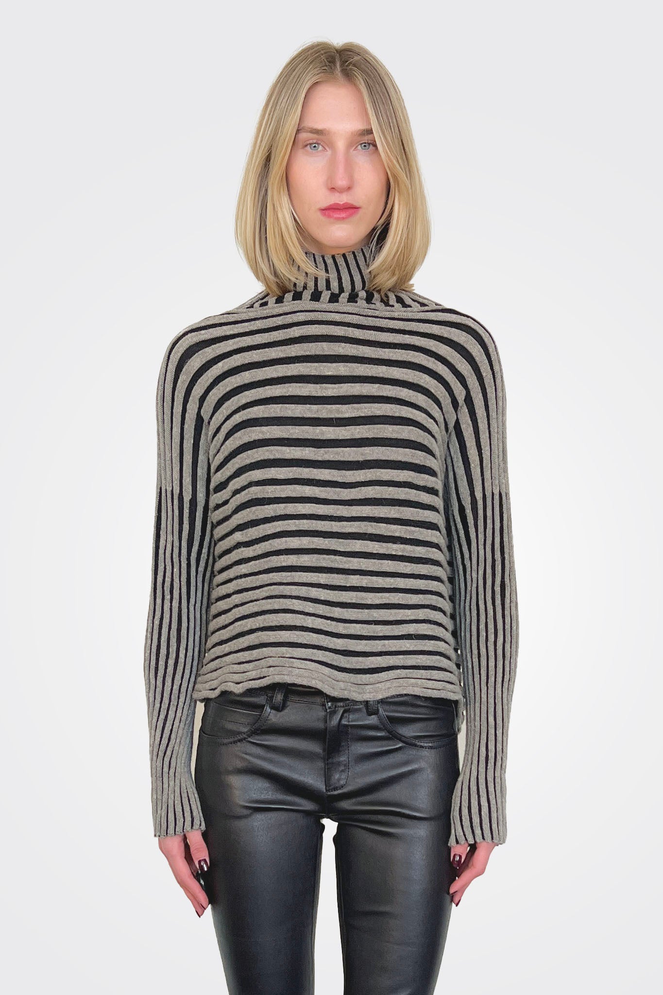 Striped Turtleneck - Black Storm by Matthildur | 25 South Boutiques